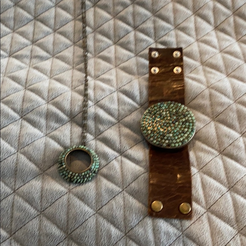 Necklace and bracelet set. Unique